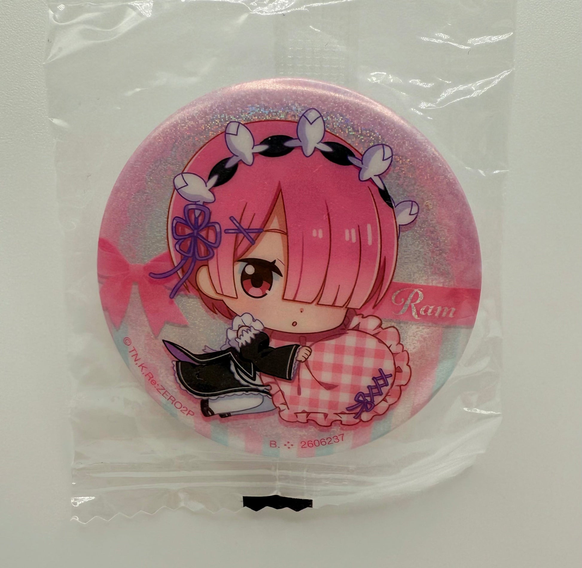 Re:ゼロから始める異世界生活　ラム　缶バッジ（中古品・非常に良い状態）