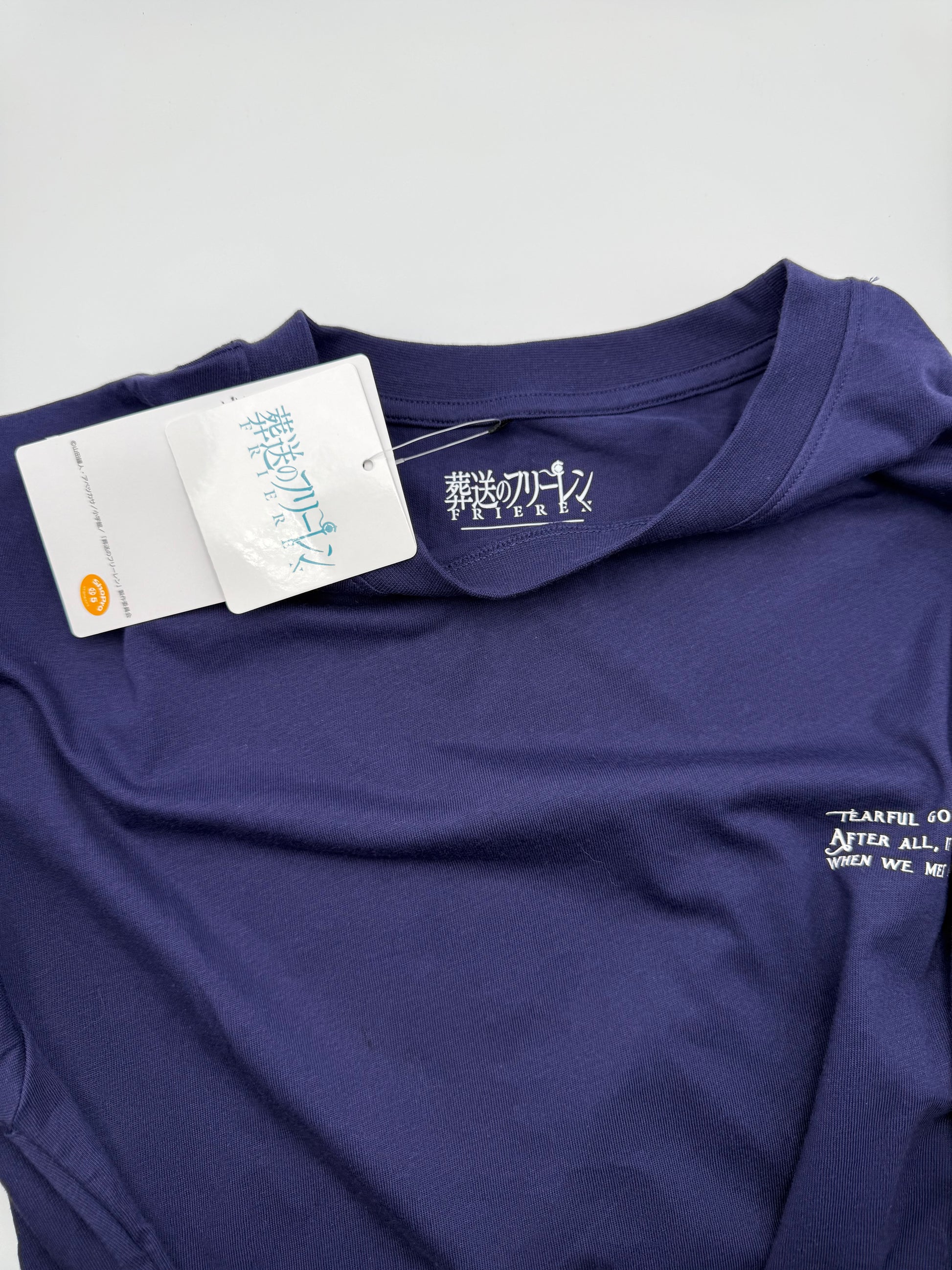 Frieren for Beyond Journey's End T-shirt, Dark Blue (Himmel)
