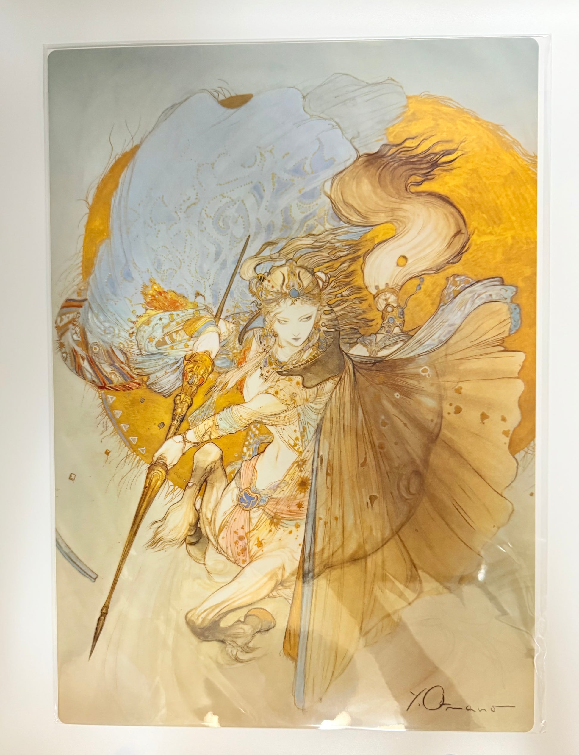 The Knight God Has Arrived Yoshitaka Amano A3 Clear Poster