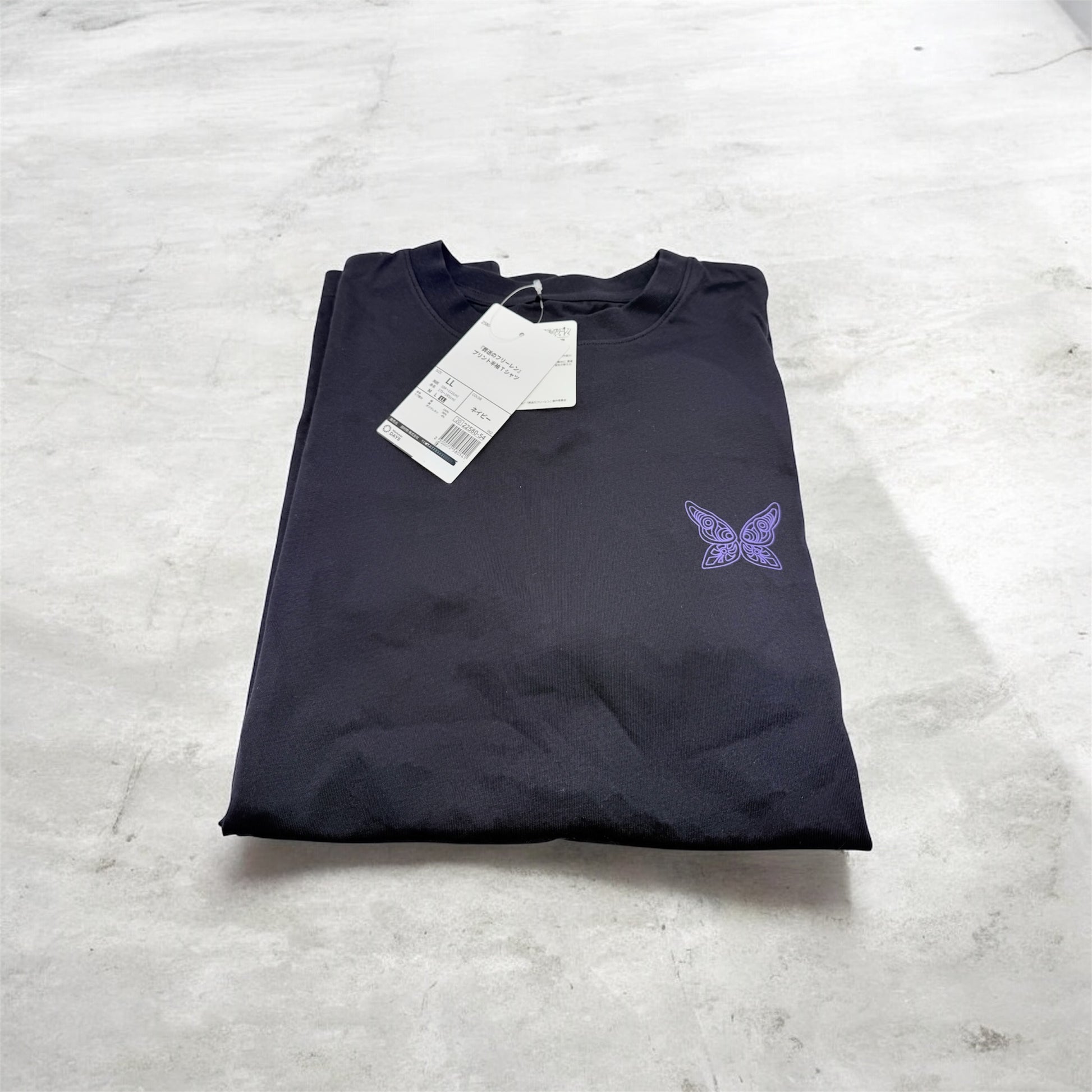 Frieren: Beyond Journey's End Print Short-Sleeve T-Shirt (Workman Exclusive) Navy (Fern)