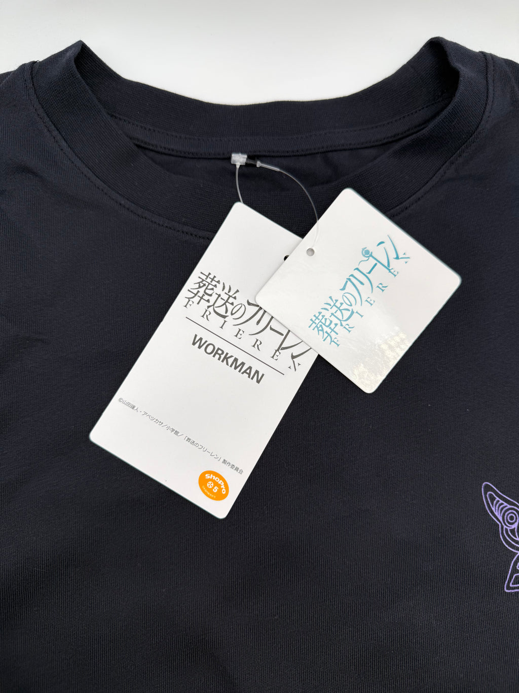 Frieren: Beyond Journey's End Print Short-Sleeve T-Shirt (Workman Exclusive) Navy (Fern)